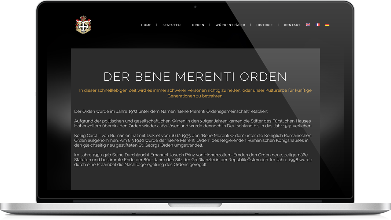 Bene Merenti Orden Homepage